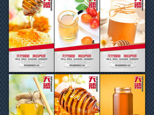 精品蜂蜜广告墙画展板 16301156，自然与健康的艺术呈现